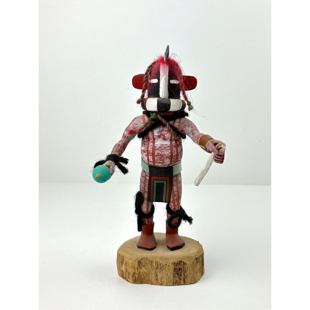 Vintage Native American Hopi Hunter Kachina Roxie Pela Original Handmade Signed